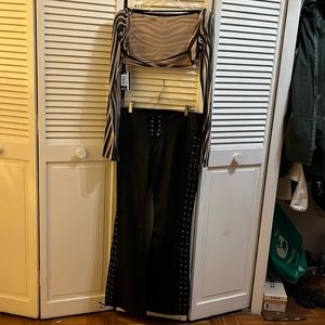 SET - NWT Jaded London Backless Long Sleeve Mesh Top/Shrug Size 10